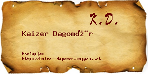 Kaizer Dagomér névjegykártya